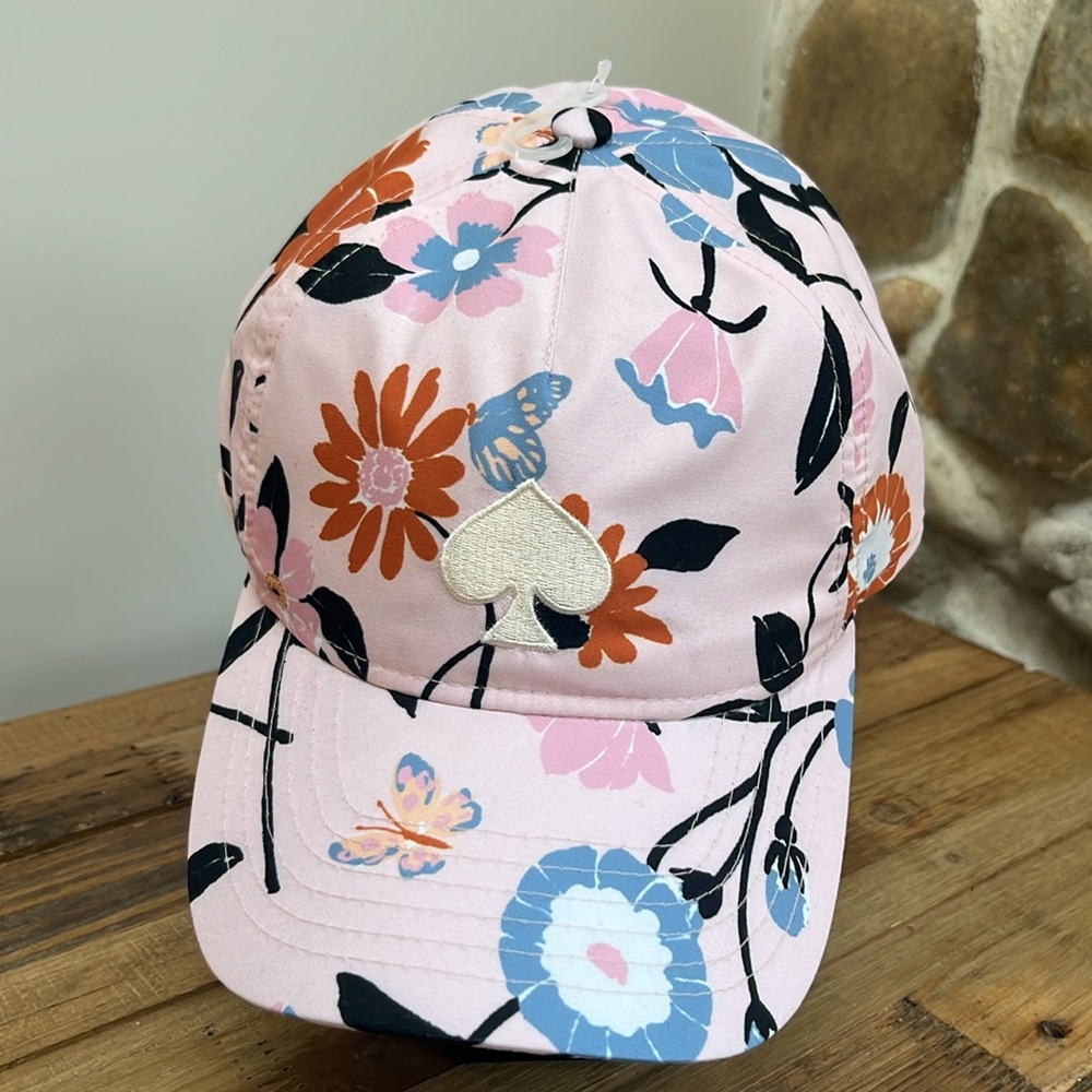 NWT ♠️Kate Spade♠️ Printed Embroidered Cap - Picture 2 of 6